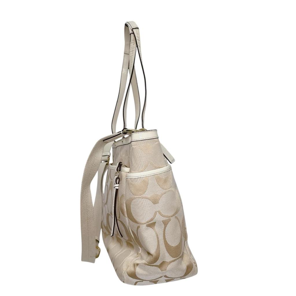 COACH 2WAY bag Mothers Handbag canvas beige Women A1381-F21865 Used