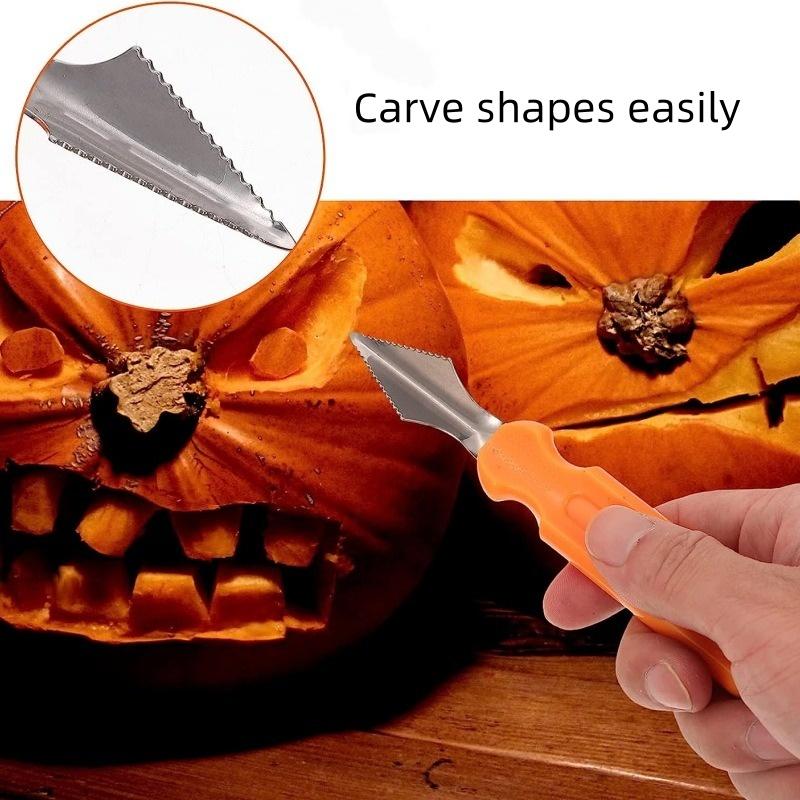 Set 7 Piese Unelte Sculptat Dovleac Halloween Cuțit Sculptat Dovleac Adulți Consumabile Tăiat Dovleac Gravură Unelte de Tăiat Bucătărie