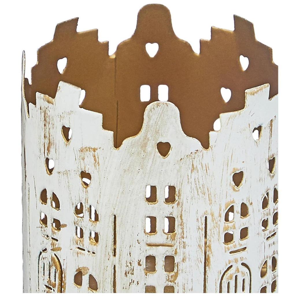 Votive with Stand House Design Inside Gold Finish