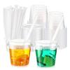5/10/15/20Pcs Disposable Cups with Lids And Straws Large 700ml Clear Plastic Drink Cups Handheld Design Drink Cups