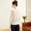 TUHUANG Women's Seamless Pure Wool Round Neck Sweater TW021605