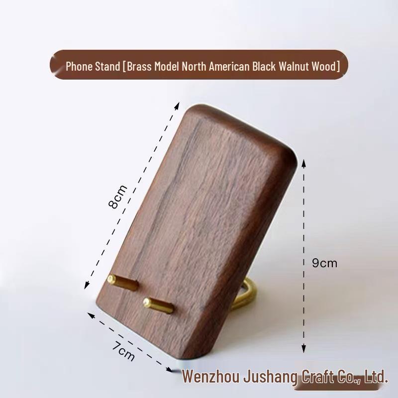 Black Walnut Solid Wood Phone & Tablet Holder - Creative Desktop Stand GN9426