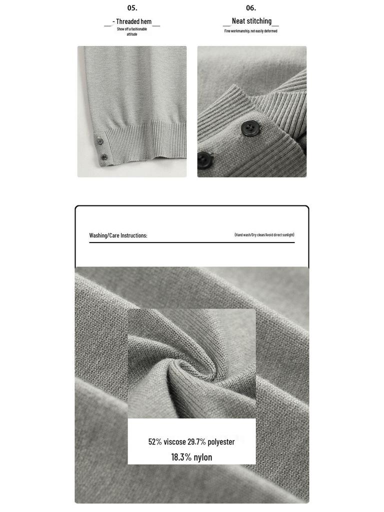 Unisex Striped Contrast Color Pullover Sweater – Round Neck Knit for Spring & Autumn