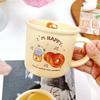 Milk Huhu Bread Bear Cartoon Cute Ceramic Cup Mug Girl Gift Dormitory Water Cup Milk Cup