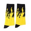 Tube Socks Long Section Flame Print Cotton Winter Cute Funny Cotton Ladies Socks for Winter