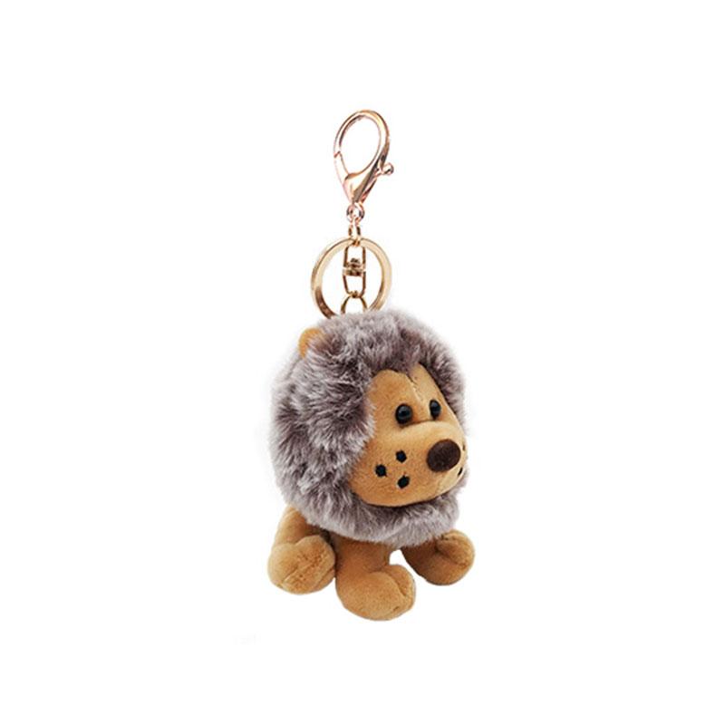 Cute Plush Toy Key Chain Hippo Lion Tiger Elephant Cat Avocado Raccoon Shark Bear Frog Rabbit Fox Plush Keychain Toy Kids Gifts