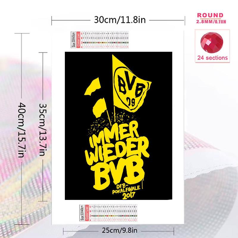 BVB 100% Round Full Drill 5D DIY Diamond Painting Embroidery Cross Stitch Rhinestone Décor