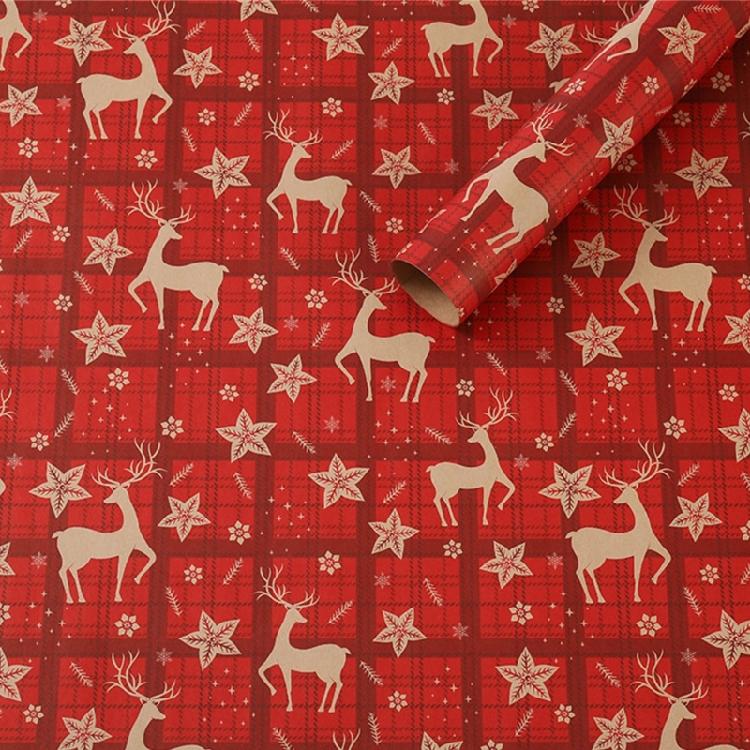Extra Large 50x74cm Festival Gift Wrap 5 Sheets Sturdy Quality Reindeers Bell Designs Durable Surfaces