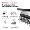 Grill Multifonctions - BRAUN - Multi Grill 9 Pro - 2200 W - 3 Positions De Chauffe - Noir / Acier