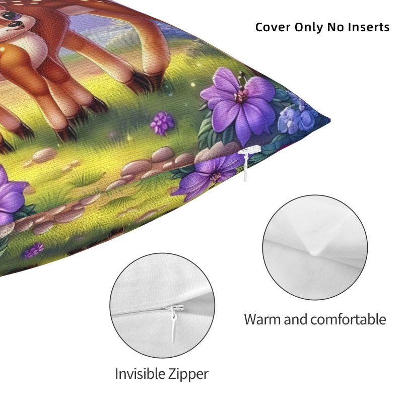 Custom Disney Film Bambi Cartoon Luxury Pillow Cover Living Room Decoration Anime Deer Cute Car Cushion