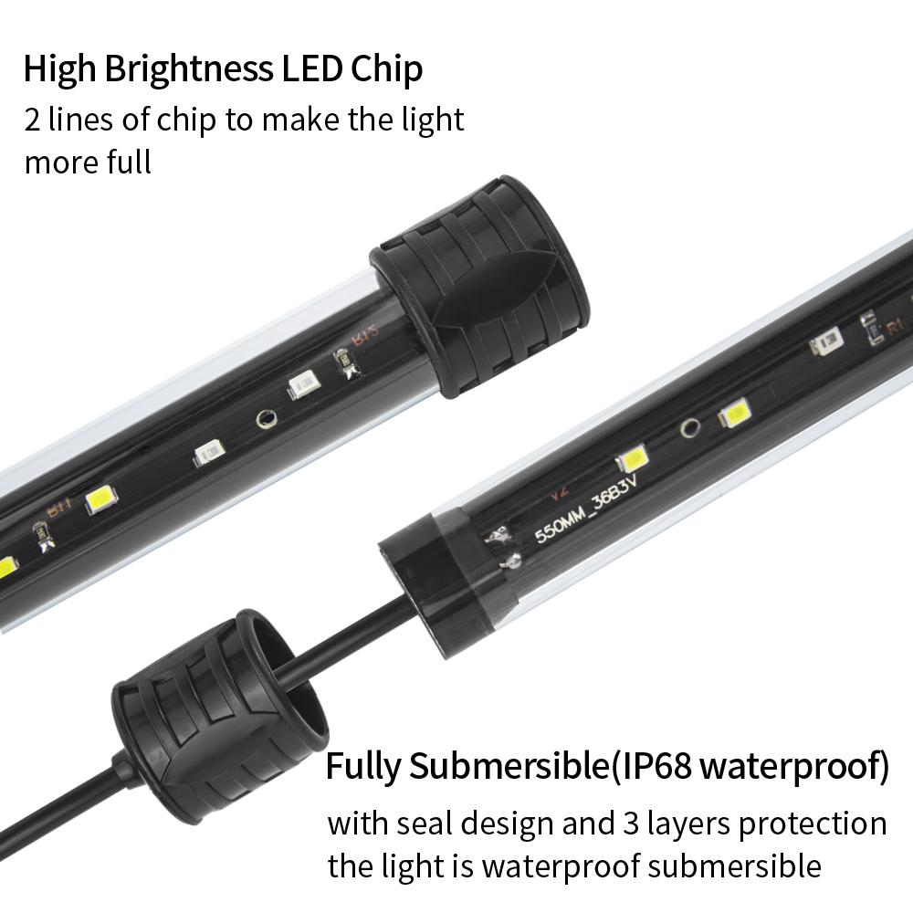 18-58CM USB Aquarium Light LED Plant Grow Lamp Aquariums Decor Lighting Waterproof Fish Tank Light