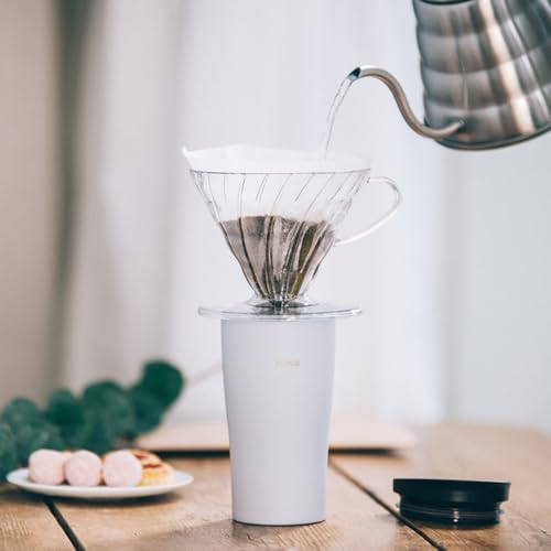 Hario Tumbler Gray 300ml HARIO Thermal Tumbler with Lid Stainless Steel Present Gift Present STF-300-GR