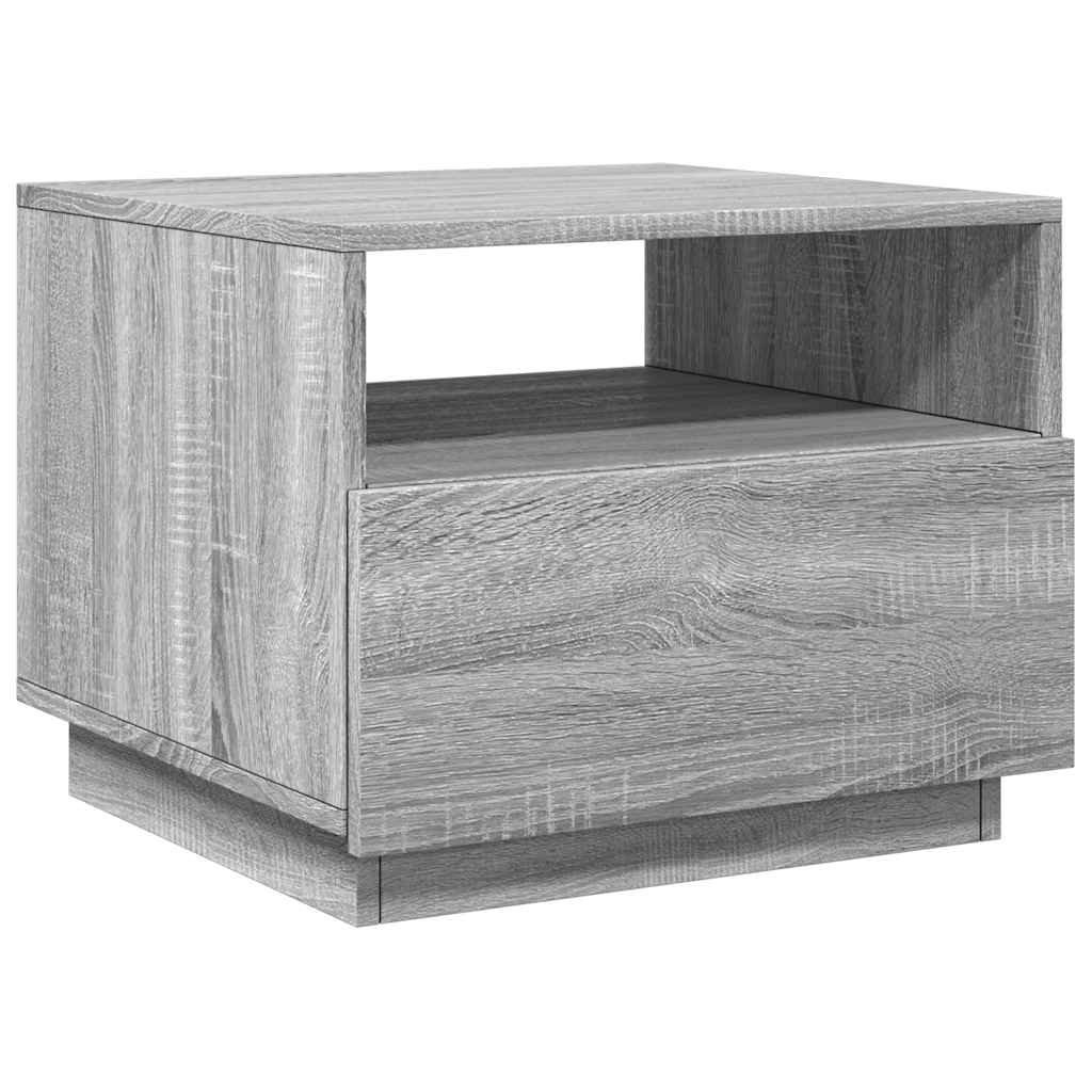 LED Coffee Table in Grey Sonoma 50 x 49 x 40 cm
