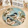 Free Shipping! Charming Birds and Blossoms Round Rug for Living Room Decor Round Carpet for Home Sofa Bedroom, Gift