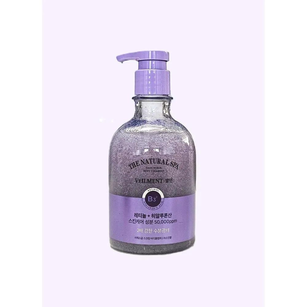 ON THE BODY VEILMENT Natural Spa Moisture & Radiance Dead Sea Salt Scrub Body Wash 400ml Jasmine Scent