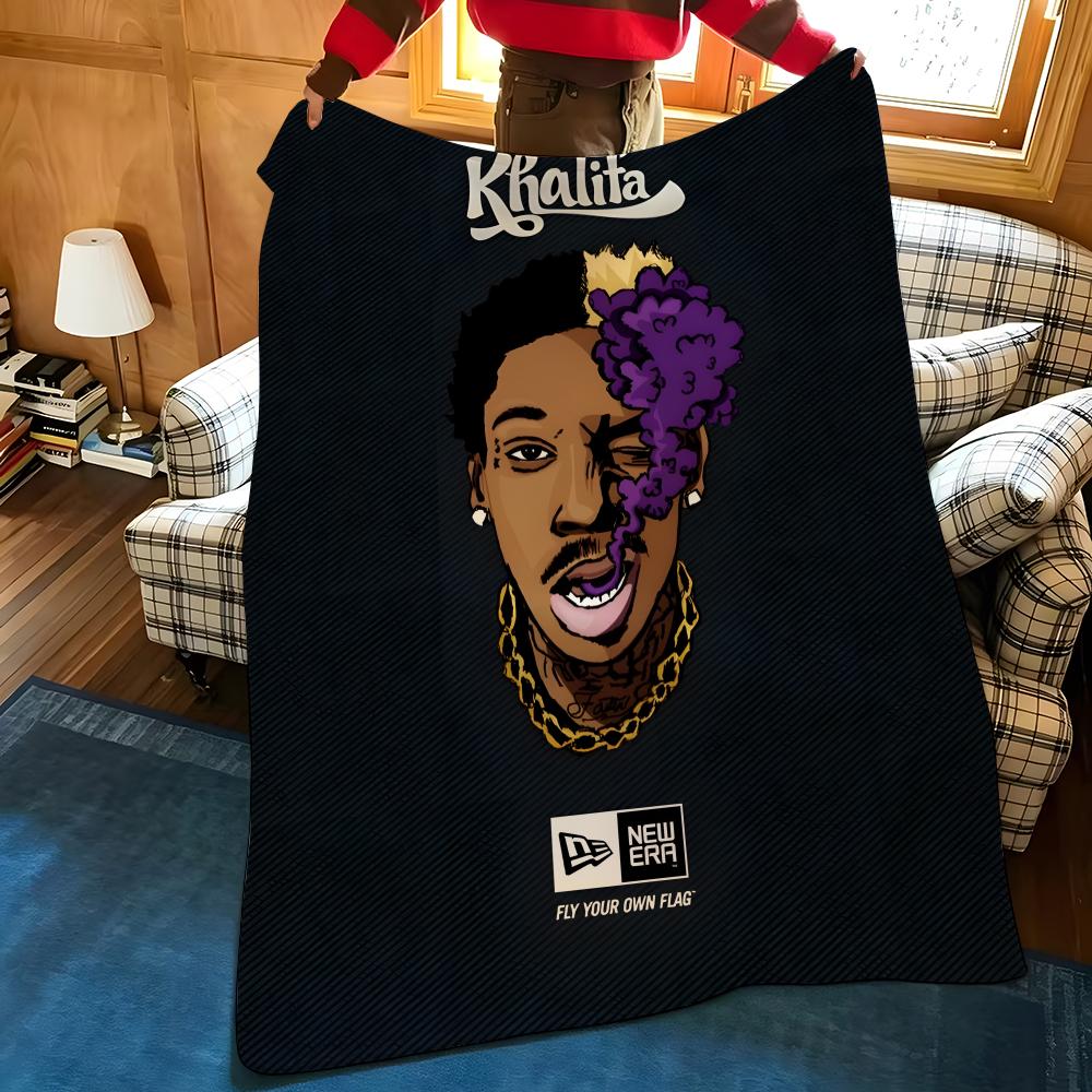 Music W-Wiz K-Khalifa Throw Flannel Blanket Suitable For Sofas Beds Offices Travel, Camping Chairs