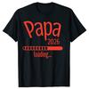 Mens Beige PAPA 2026 Future Dad T Shirt Tees Tops Pregnancy Announcement Men Clothing Funny Fatherhood Design Short Sleeve