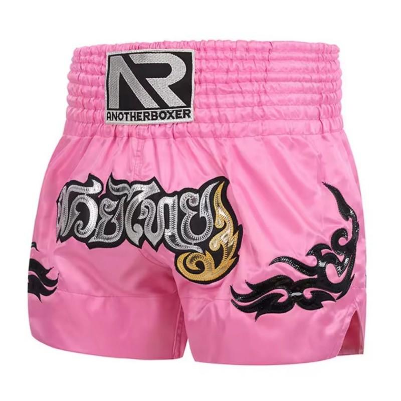 Men Women MMA Boxing Shorts Training Fight Pants Muay Thai Kickboxing Gym Workout Stretch Athletic Underwear