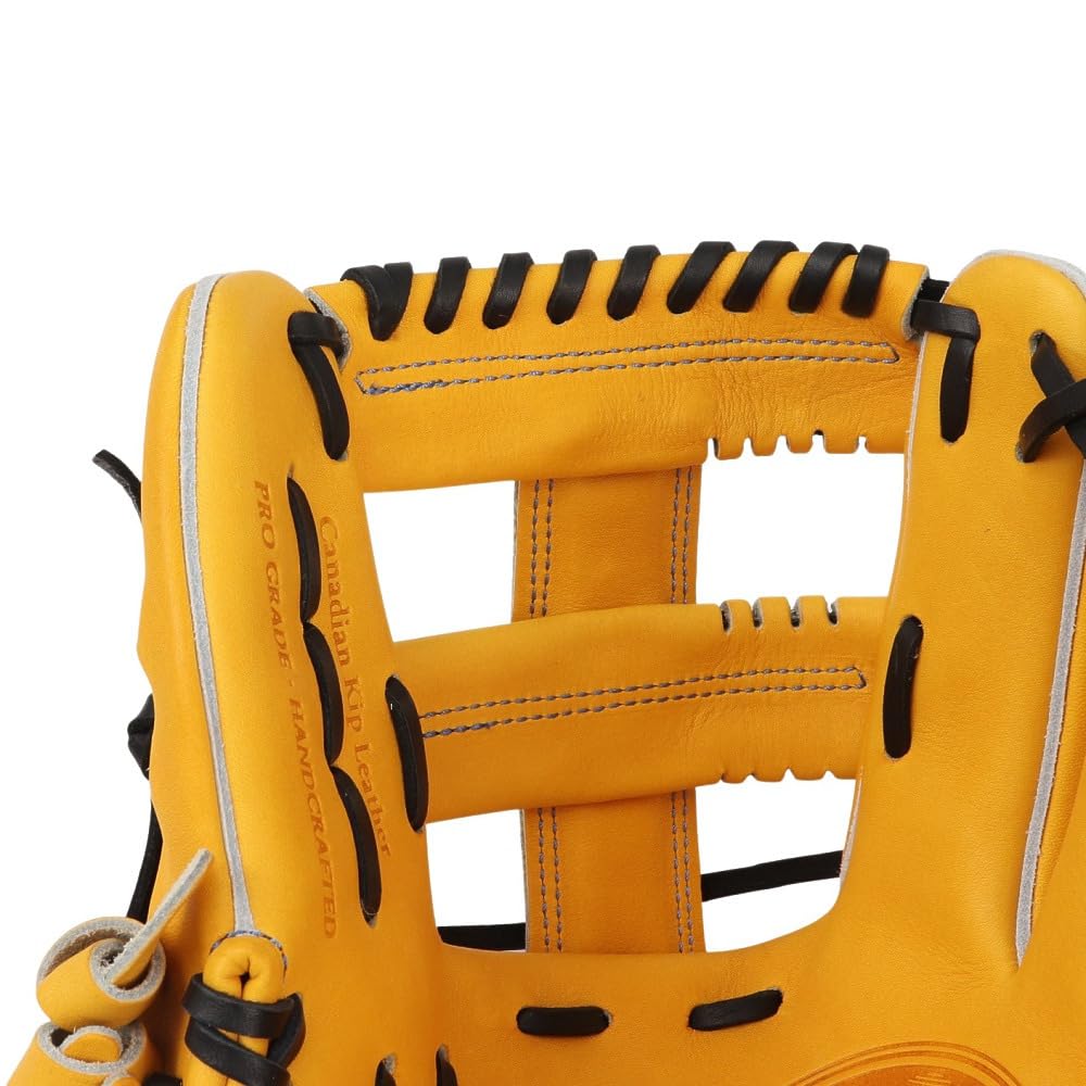 Rawlings PRO PREFERRED GH5FPRCK4 Luva de Arremesso de Beisebol Dourada, Bola Dura, Para Jogador de Campo Interno, Castanha, 11,5 polegadas, Destra