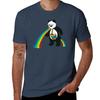 Panda Throwing Up Rainbow Tshirt Large Size Casual Tee Shirt Tshirt