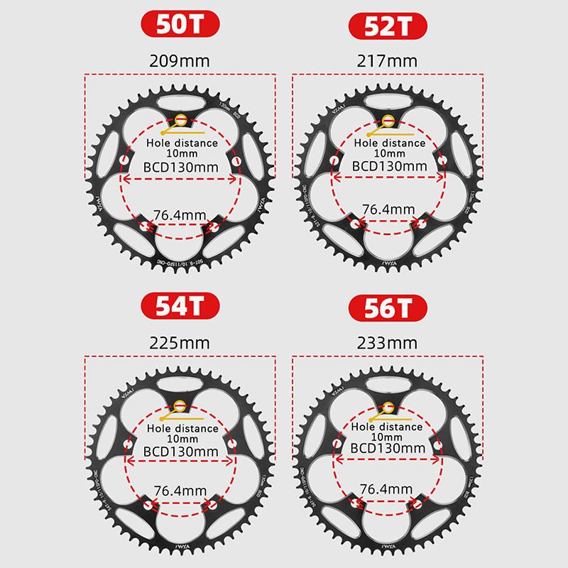 130 BCD Fahrrad Kettenblatt Narrow Wide Sterne 38-60T Al7075 Ritzel Für Rennrad Positives Und Negatives Kettenblatt