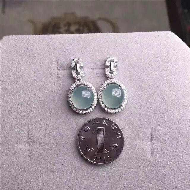 Natur Chalcedon Oval Diamant Glänzende Handwerkskunst Ohrringe Leichter Luxus Designer Original Charme Damen Schmuck