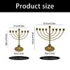 Portacandele Menorah Hanukkah Classico Tradizionale Portacandele in Metallo Ebraico Candelabro Multi-Braccia Dorato Decorazione