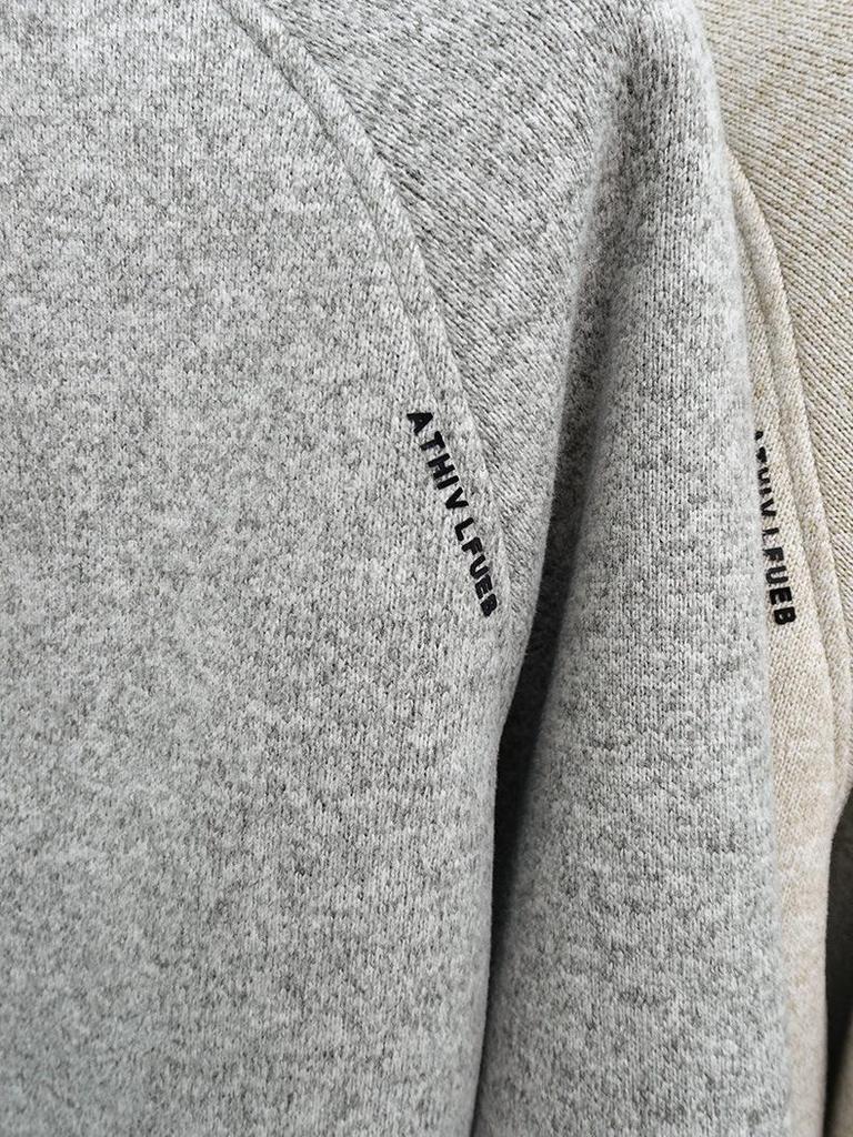 Winter 2025 Herren Plus Samt Halbreißverschluss Hoodie: Modischer, lässiger, warmer Pullover mit Stehkragen