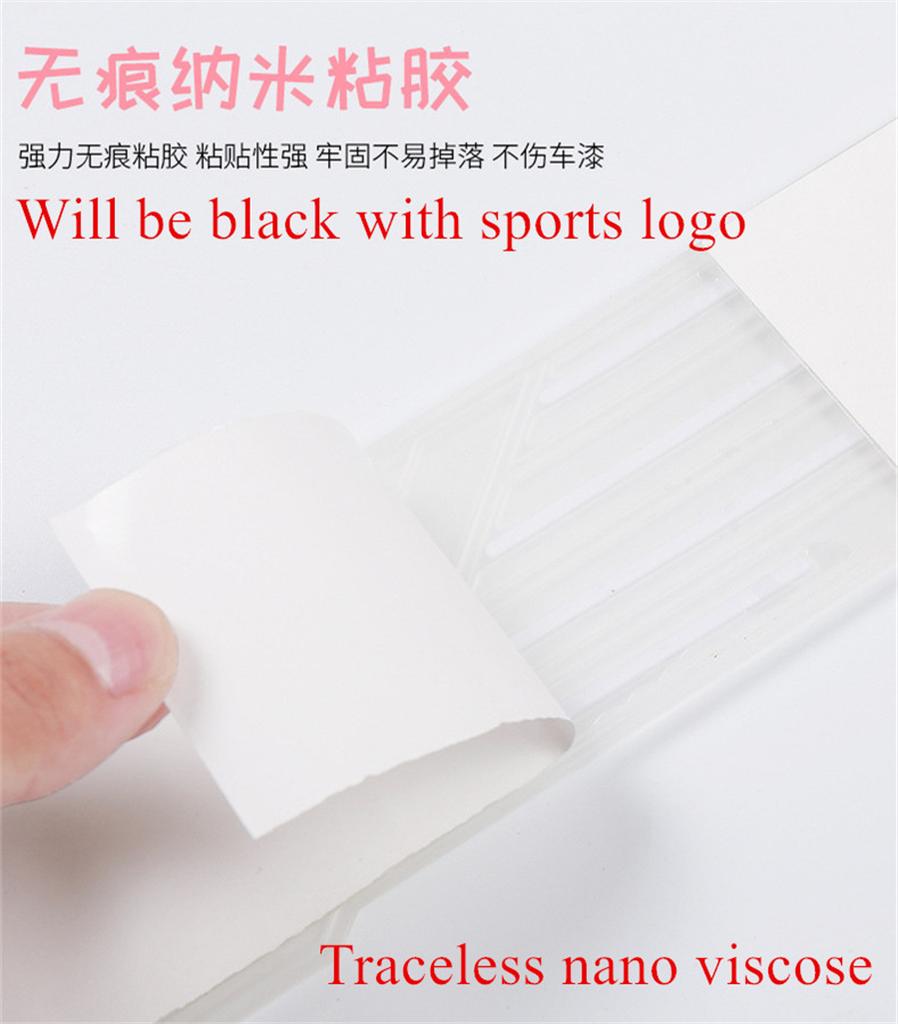 Black Car Rear Rubber Bumper Guards Scratch Protector Non-slip Pad Sports Style