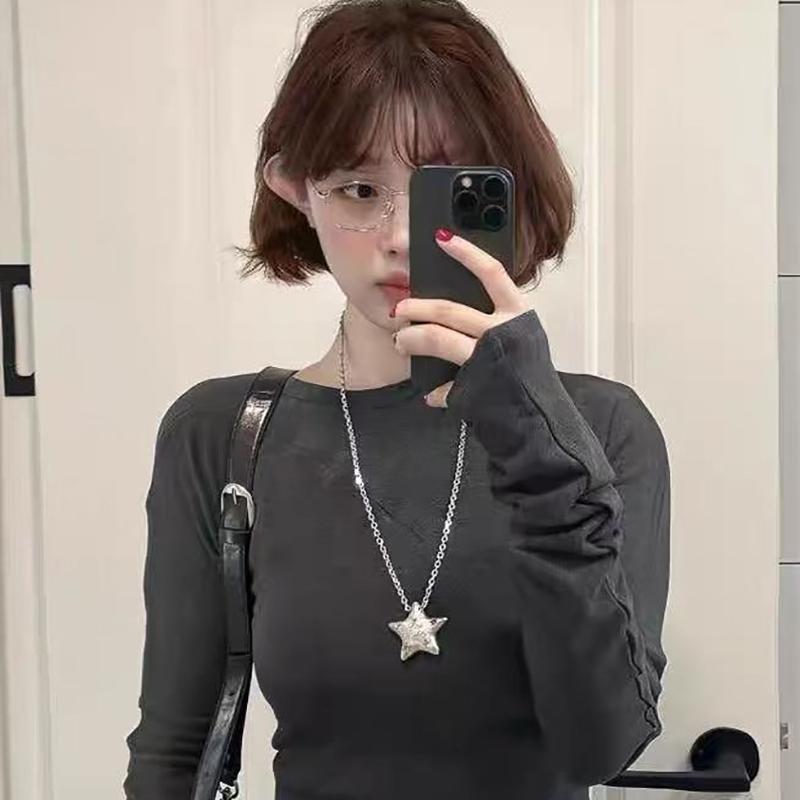 Star Pendant Necklace For Women Y2K Hip Hop Cool Girls Chains Choker Korean Jewelry