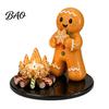 Xmas Living Room Decor Christmas Candle Holder, Cute Santa Claus/Snowman/Elf Boy/Gingerbread Tealight Resin Indoor Holiday Display Tabletop