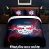 RB Leipzig Football Design Bed Bedding Set 1 Duvet Cover + 2 Pillowcases Soft Breathable Household Bed Linens