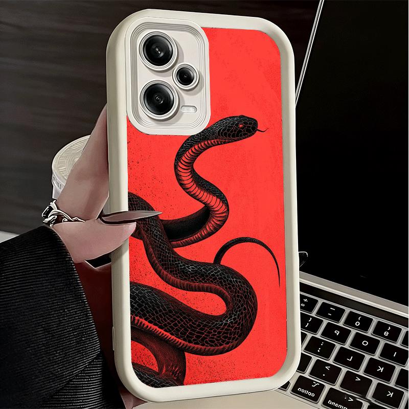 Phone Case for Xiaomi Redmi Note 15 14 13 Pro Plus Black Snake Doodle Shell 12S 11 11S 11T 5G 14S Soft Silicone Funda