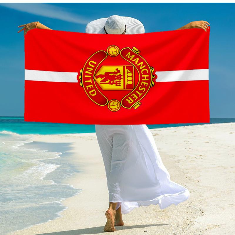 Ultra-Soft Beach Towel with Manchester United Theme,Ideal for Pool - Camping, Diving - Perfect Travel Essential, Vibrant Beach Towel.