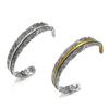 Vintage Carved Pattern Hiphop Rock Feather Bangle Bracelet Creative Design Opening Adjustable Men and Women's Models Wing Cuff Festival Jewelry Gifts