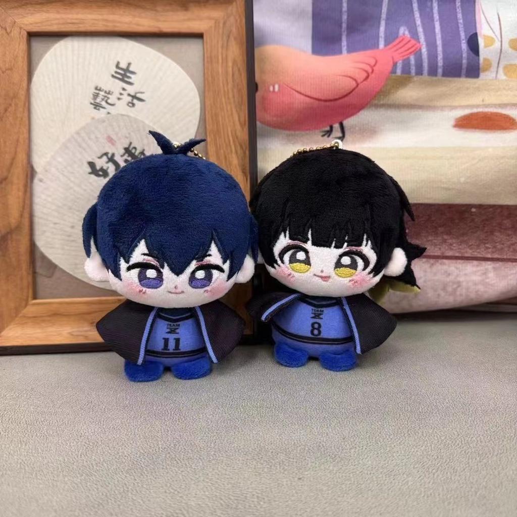 Blue Lock Bachira Isagi Yoichi Cute Figure Plush Stuffed Cotton Doll Backpack Pendant Boy Girl Toys Keychain Gift