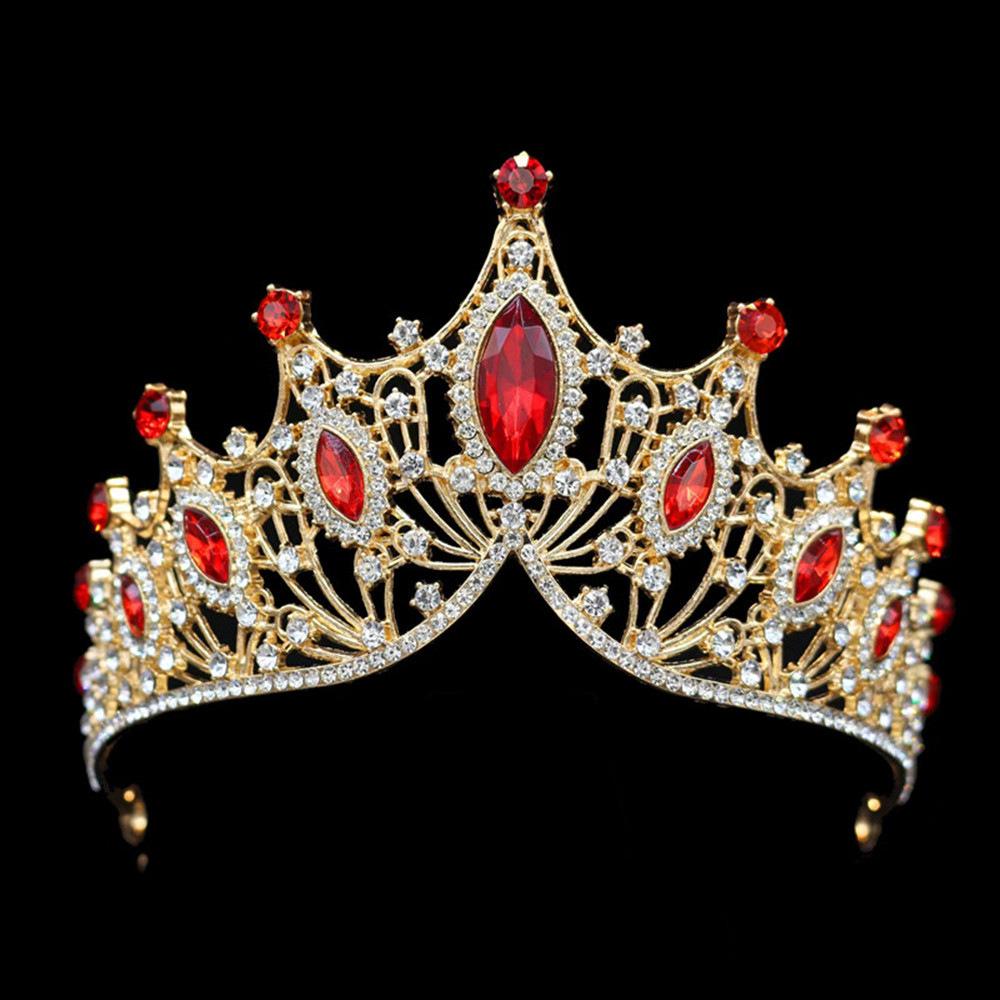 Europäische und Amerikanische Brautkrone Kopfschmuck Augenform Barock Luxus Passend zum Hochzeitskleid Krone Brautkrone