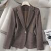 2025 Damen Merino-Woll-Anzugjacke - Herbst/Winter Petite Slim Fit, Verdickter Blazer im Göttinnen-Stil