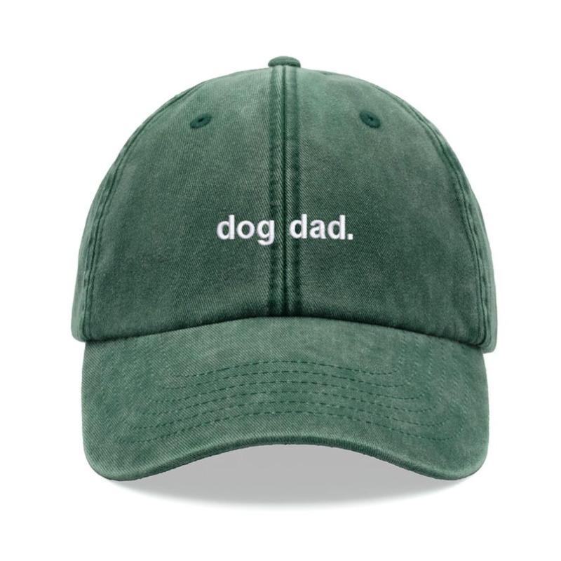 1pc Personality-filled "dog Dad." Printting Baseball Cap for Women,retro Washed  Adjustable Sports Driver Cap for Hiking,Holiday