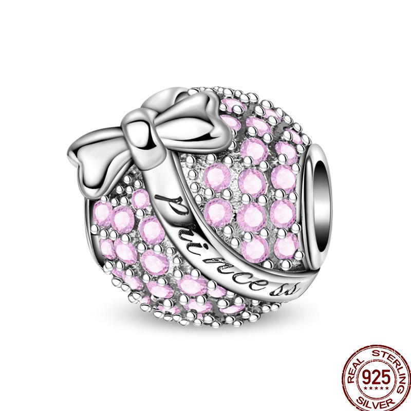 New Original Copper Pave Zirconia Pink Lotus Diy Beads Charms Fit Pan 3Mm Bracelets Madam Jewelry Gift