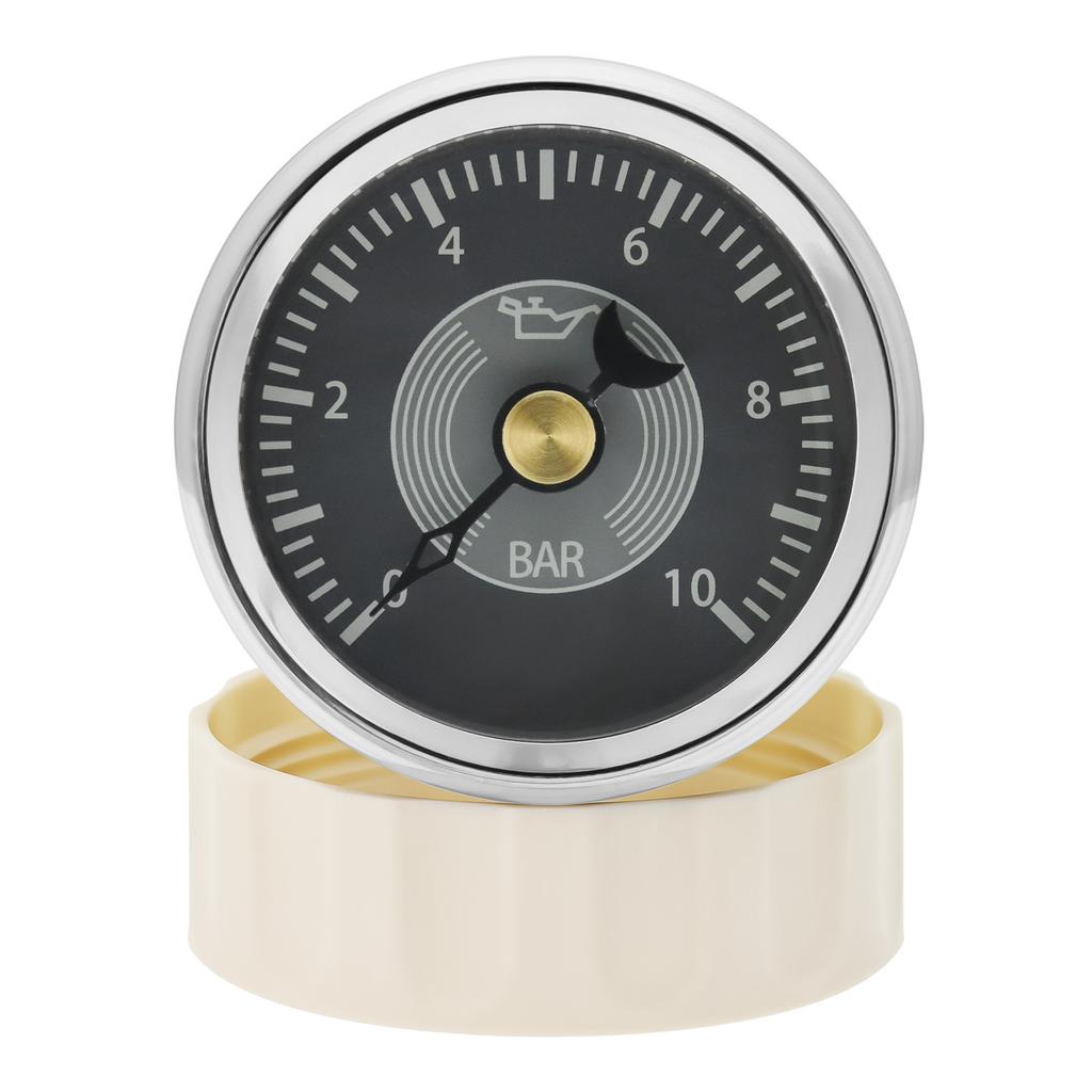 ZMFJH Retro Pointer 52MM Gauge 0-190ohm Fuel Level Oil Pressure Water Temperature Voltage Red Yellow Light for Car Boat Yacht