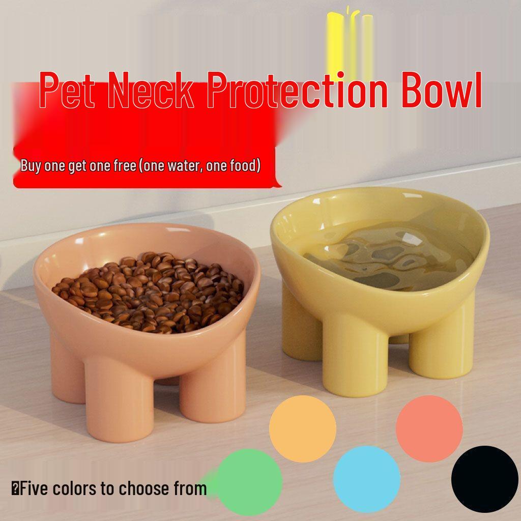 Large Anti-Tip Slanted Pet Bowl with High Legs for Cats and Dogs