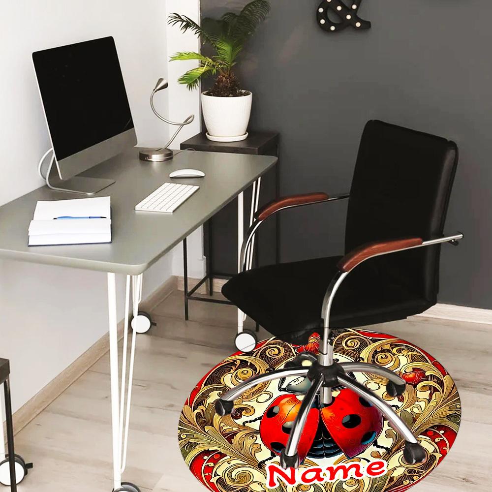 Personalized Ladybug Art A Vibrant And Unique Design For Your Space Office Carpet Nonslip Carpet Office Chair Mat Design For Home Bedroom Gift Living