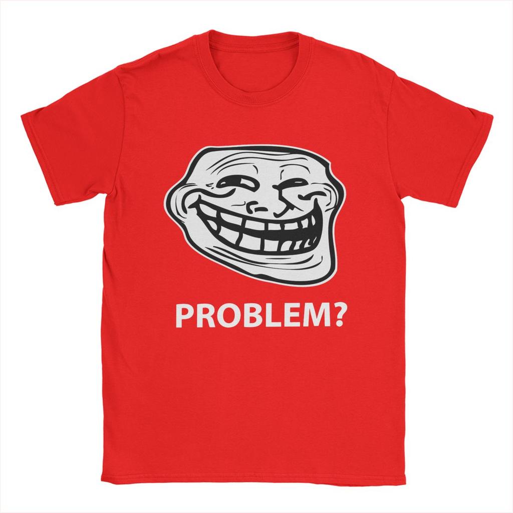 Trollface Meme Rage Comic Funny Troll Joke Internet T-Shirt Men 100% Cotton Tees Short Sleeve T Shirt Unique Clothing