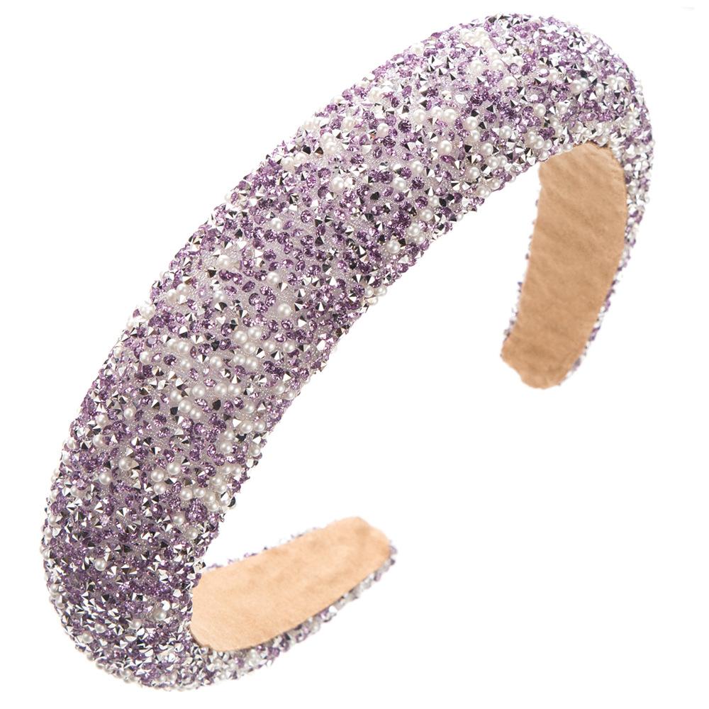 Luxury Sponge European American Style Girls' Daily Party Fashion Glitter Crystal Rhinestone Headband Hair Accessory Fine Women's