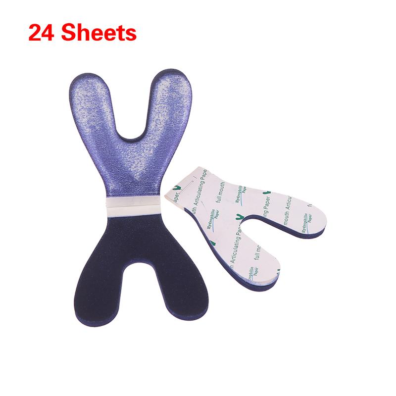 2Books/Box Disposable Dental Articulating Paper Double Y Type Blue Red Bite Paper Dental Materials Supplies