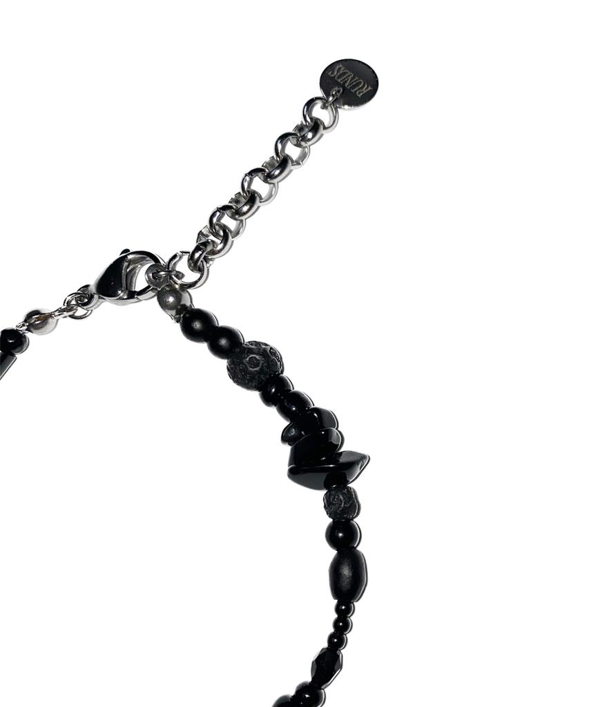 Runds Karen Silver Black Gemstone Bracelet