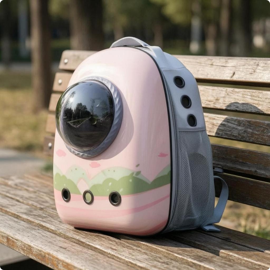 Bubble Window Pet Carrier Oxford Cloth Astronaut Backpack Hardshell