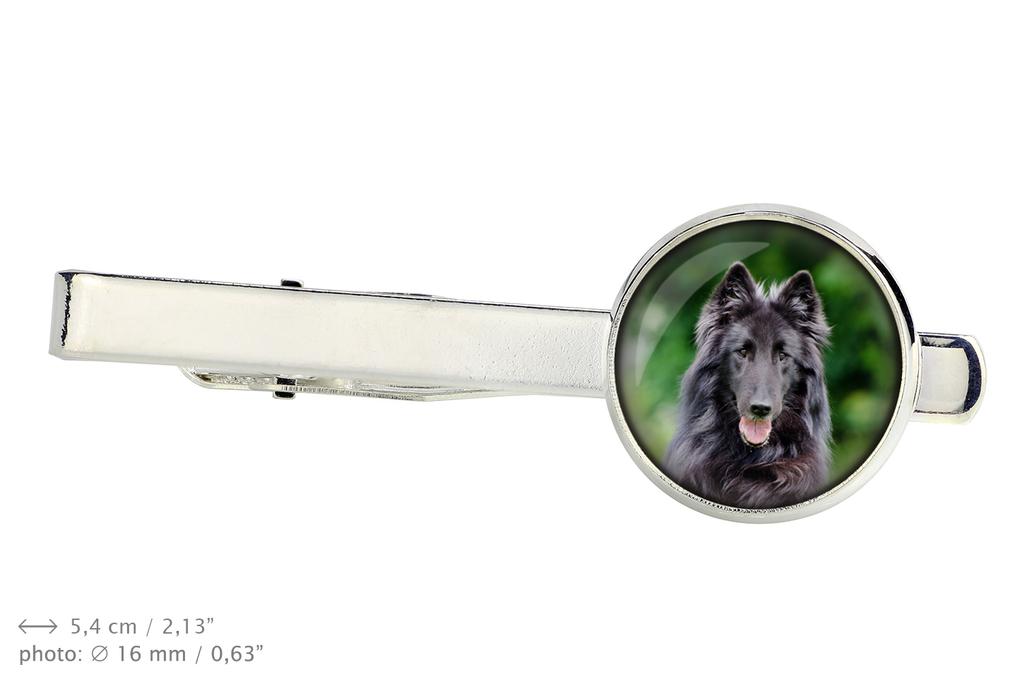 Belgian Shepherd Dog, Belgian Sheepdog - cufflinks and tie with your photo, a suit decoration, men's jewelry from the Art-Dog brand.