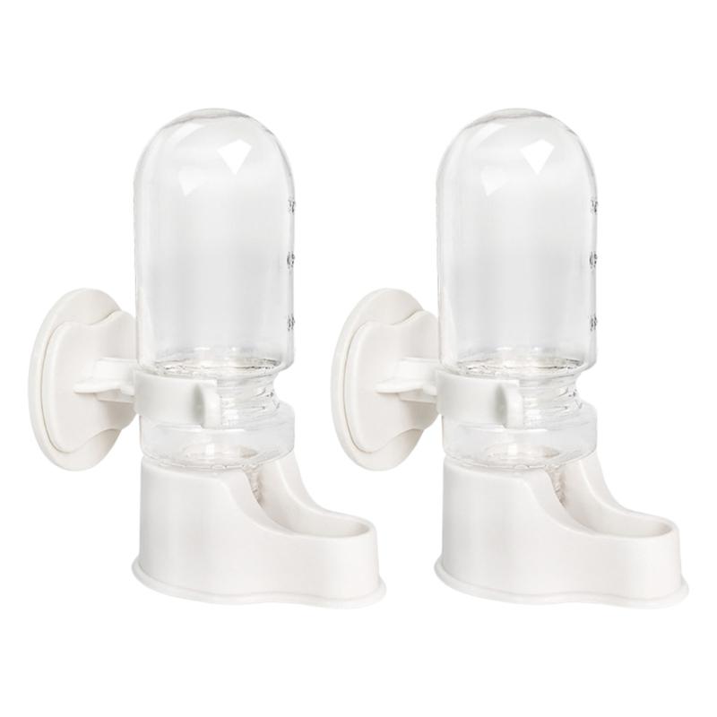 

2Pcs Bird Waterer with Auto Refill for Parrots Budgies Safe Plastic Hanging Water Dispenser Easy Mounting Water Bottle 70ml
